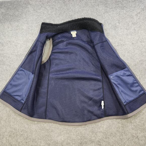 LL Bean Mountain Pile Fleece Vest Womens L Large Black Full Zip Sherpa Jacket - Picture 7 of 11